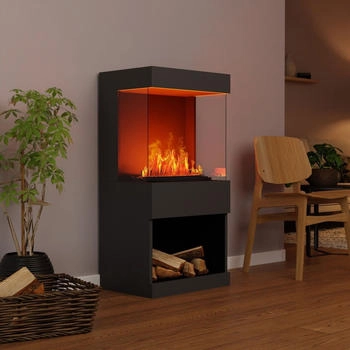 Glow Fire OGF 2 Opti-Myst Cassette 400 ohne Holzdekoration grau
