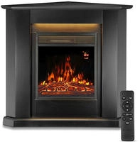 Juskys 51205, Juskys Elektrischer Kamin dreieckig Schwarz