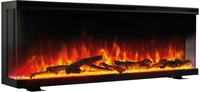 KAMINIO Elektrokamin LEA - Elektrischer 3-in-1 Kamin mit Panoramaview, Heizung,