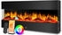 Kesser Elektrischer Wandkamin mit LED-Flammeneffekt 900/1800 W 138 cm schwarz (25920)