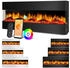 Kesser Elektrischer Wandkamin mit LED-Flammeneffekt 900/1800 W 138 cm schwarz (25920)