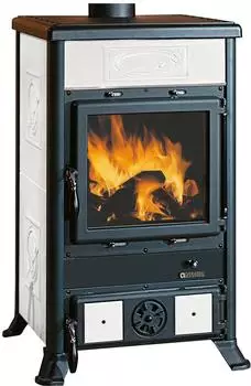 La Nordica Rosella R1 Kaminofen Keramik weiß/schwarz 8,8 kW (1915/8)