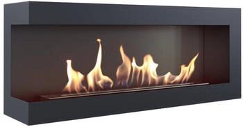 Kratki Delta Eck-Biokamin links 1200x280 mm schwarz (DELTA/L/1200/TUV)