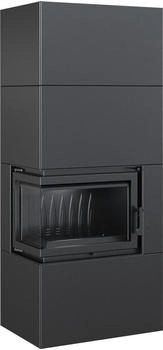 Kratki Simple Box Kaminbausatz 8 kW links schwarz mit selbstschließender Tür (SIMPLE/BOX/L/S/BLACK/BA1)
