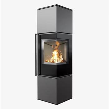 Kratki Ren M Kaminofen aus Stahl 7 kW rechts Ø 150 (ren-m-p)