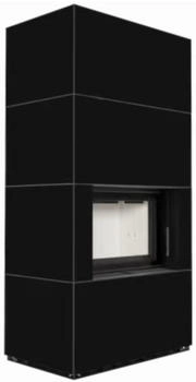 Kratki Kaminbausatz FLOKI BOX 8 kW Glas vorn Nero Assoluto