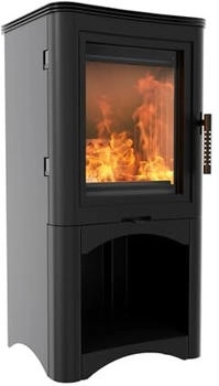 Kratki Kaminöfen Koza K5 S/W mit Holzablagefach 7 kW KOZA/K5/S/W