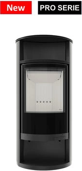 Kratki RUNA schwarzer Stahl 8 kW weißer Brennraum