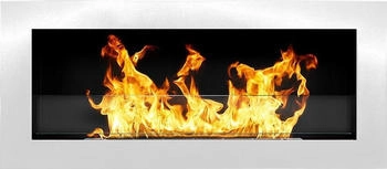 Divina Fire Livorno 90 x 12 x 40 cm Stahl/Glas weiß