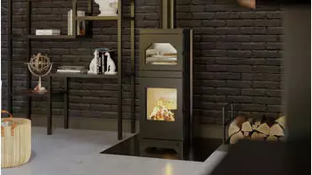 Hitze Kaminofen Lynx O 6,5 kW mit Backfach Standard (lynx-o)