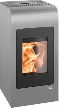 Haas+Sohn Pelletofen HSP 2. rounded 8 kW mit Automatik Stahl grau-schwarz