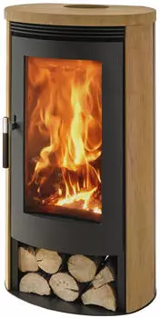 Panadero Bilbao mit gro&szlig;er Scheibe 8 kW Sandstein schwarz