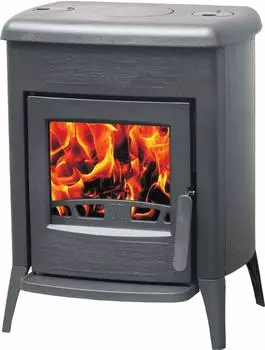 Plamen Gusskaminofen Amity 3 mit Herdplatte 8 kW schwarz