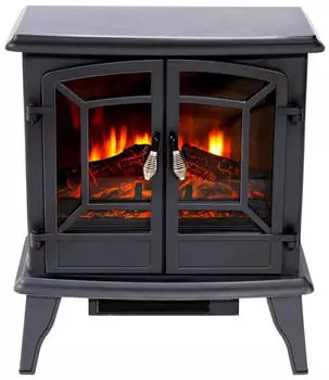 Classic Fire Narvik Elektrokamin freistehend LED-Flammen 1800W schwarz (Narvik)