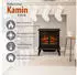 Classic Fire Narvik Elektrokamin freistehend LED-Flammen 1800W schwarz (Narvik)