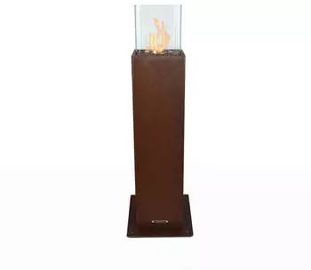 Divina Fire Capri 70 Bioethanol-Standkamin Außenbereich Säulendesign Braun (DF94797)