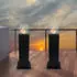 Divina Fire Capri 70 Bioethanol-Gartenkamin Säulendesign Schwarz (DF94799)