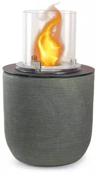 Divina Fire Raffaello Bioethanol-Kamin Innen/Außen Salbeigrün Ø35×H55cm (DF95276)