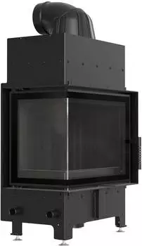 Kratki Floki S Kamineinsatz Eckkamin 8kW schwarz, links (FLOKI/S/L/BLACK/BA1)