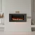 Classic Fire Vancouver Wandkamin LED-Flammen Fernbedienung 2000W, Schwarz