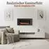 Classic Fire Vancouver Wandkamin LED-Flammen Fernbedienung 2000W, Schwarz
