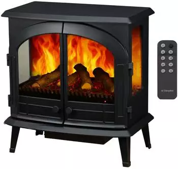 Dimplex Emberly 3-seitiger Elektrokamin Standkamin, Schwarz, 2kW (500005025)