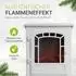 Juskys Elektrokamin 2000W Flammeneffekt, Thermostat, 2 Heizstufen, Weiß