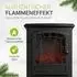 Juskys Elektrokamin 2000W Flammeneffekt, 2 Heizstufen, Thermostat, Schwarz (301851)