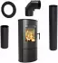 Kratki Rollo Kaminofen Stahl 7kW, Ø150mm, freistehend (ROLLO/ZESTAW)