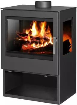 Conforto Modena Vision Panorama-Kaminofen Stahl schwarz 9,76kW