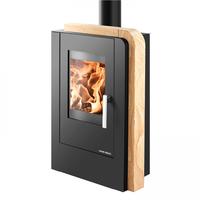 Haas + Sohn Kaminofen "ARUBA 220.17-ST Woodstone, Grundfarbe perl-schwarz"