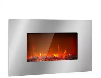Klarstein Lausanne Luxe Elektrischer Kamin 2000W Edelstahl