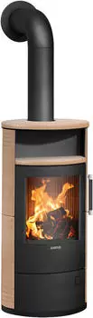 Justus Island 5 2.0 Kaminofen Stahl Schwarz/ Keramik Corretto