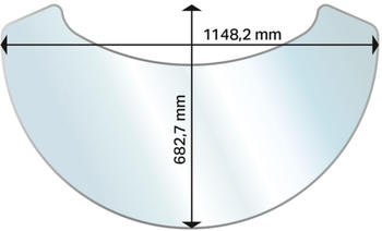 Aduro Glas-Ellipse 114,8x68,3cm (53123)