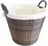 Habau Feuerholzkorb Ø43x33cm braun beige (2713)