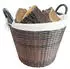 Habau Feuerholzkorb Ø43x33cm braun beige (2713)