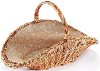 kobolo Holztrage oval Weide mit Leinen (29216-16)