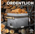 OAKAGE Feuerholzkorb Filz mit Innenfutter und Lederboden hellgrau (SB06LG)