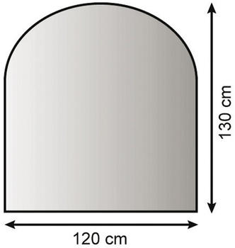 Lienbacher Funkenschutzplatte 120x130cm halbrund 1,5 mm schwarz (21022862)