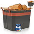 OAKAGE Feuerholzkorb veganes Leder braun (F0255)
