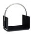 Relaxdays Kaminholzkorb Metall mit vernickeltem Griff 43,5 x 40,5 x 30 cm schwarz (10034338)