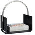 Relaxdays Kaminholzkorb Metall mit vernickeltem Griff 43,5 x 40,5 x 30 cm schwarz (10034338)