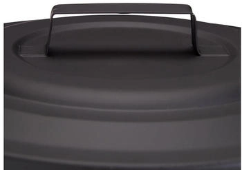 Relaxdays Ascheeimer mit Deckel 24 Liter schwarz (10022305) – Robuste Konstruktion für langfristige Nutzung