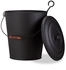 Relaxdays Ascheeimer mit Deckel 24 Liter schwarz (10022305)