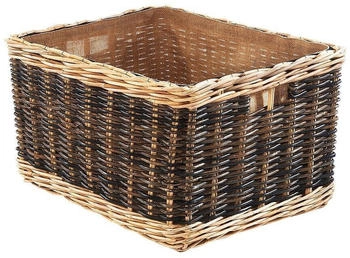 kobolo Holztrage Rattan/Jute mit Henkel (29034-05)