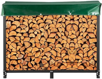 VEVOR Brennholzregal bis 590 kg 244,5 cm Metall schwarz