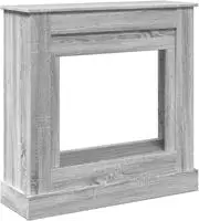 vidaXL Kaminumrandung Grau Sonoma 90x30x90 cm Holzwerkstoff
