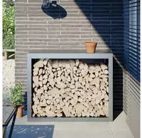 vidaXL Brennholzregal 100x40x80 cm Verzinkter Stahl