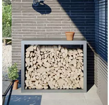 vidaXL Brennholzregal 100x40x80cm Verzinkter Stahl