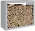 vidaXL Brennholzregal 100x40x80cm Verzinkter Stahl